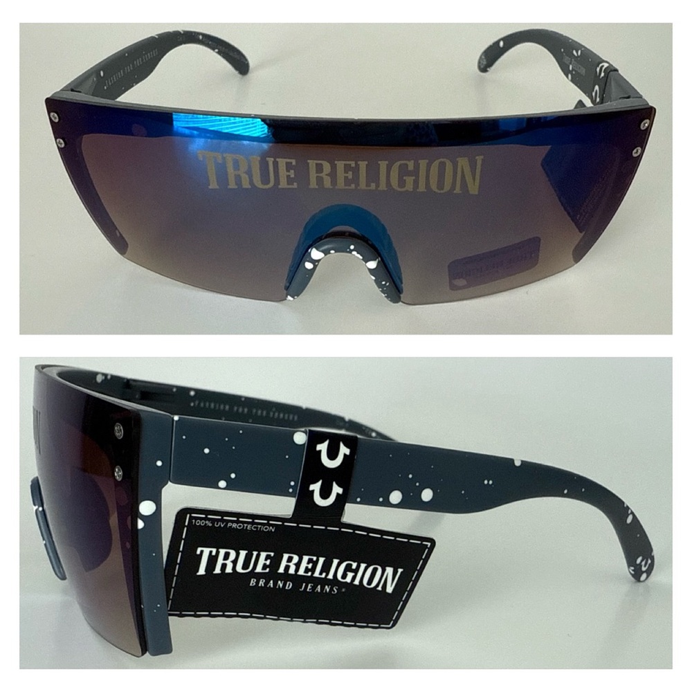 NEW TRUE RELIGION Shield Flat Top Sunglasses